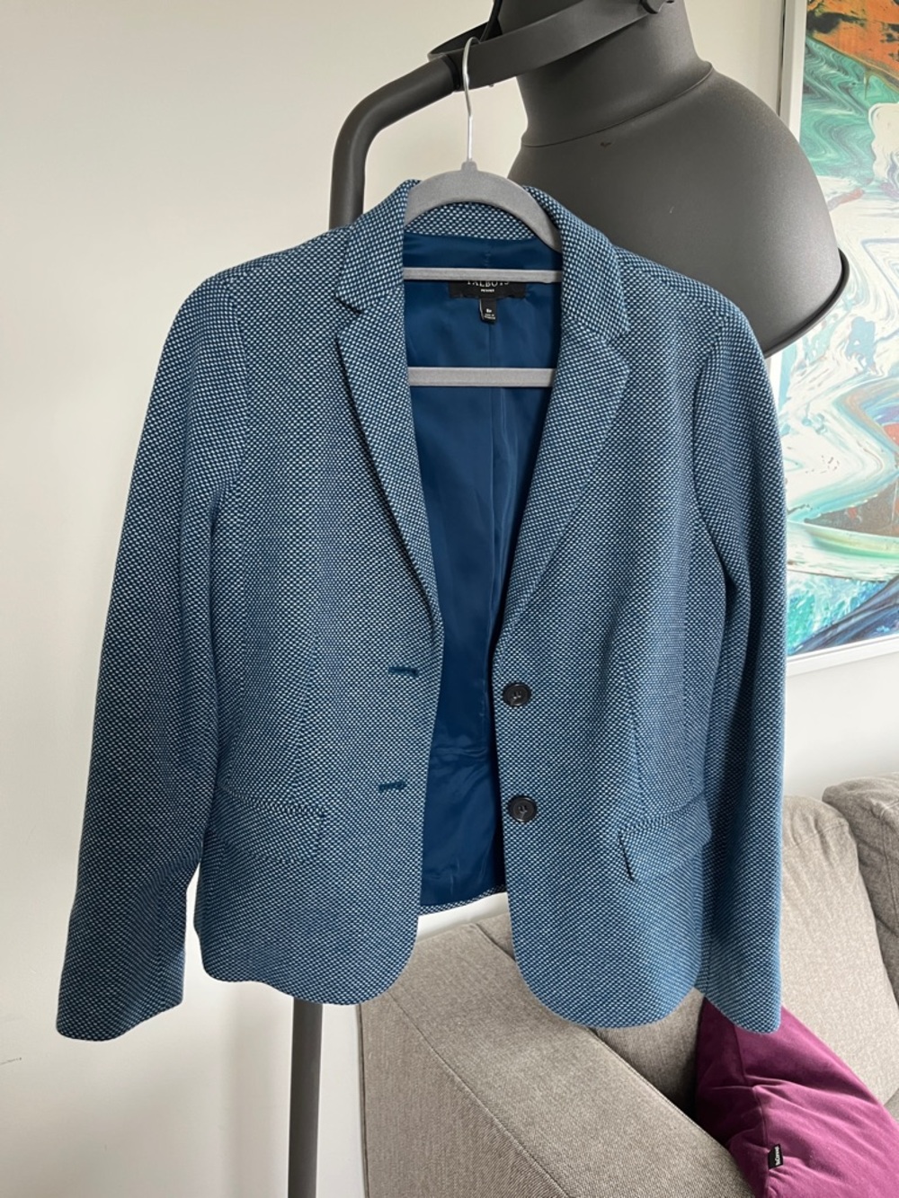 Talbots Blue Textured Blazer
